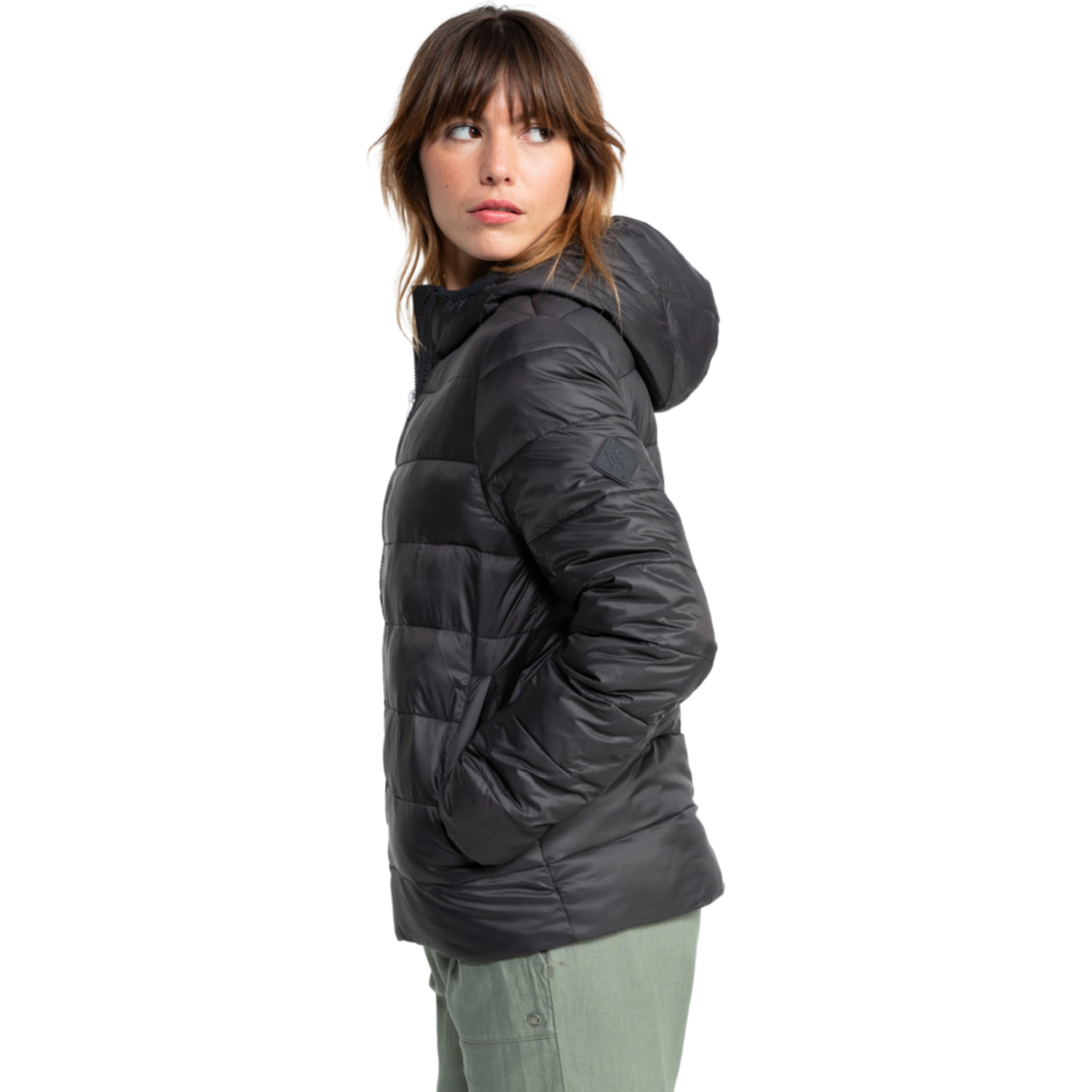 2026 Roxy Frauen Wind Bliss Hooded Lightweight Packable Padded Jacket ERJJK03691 - Phantom